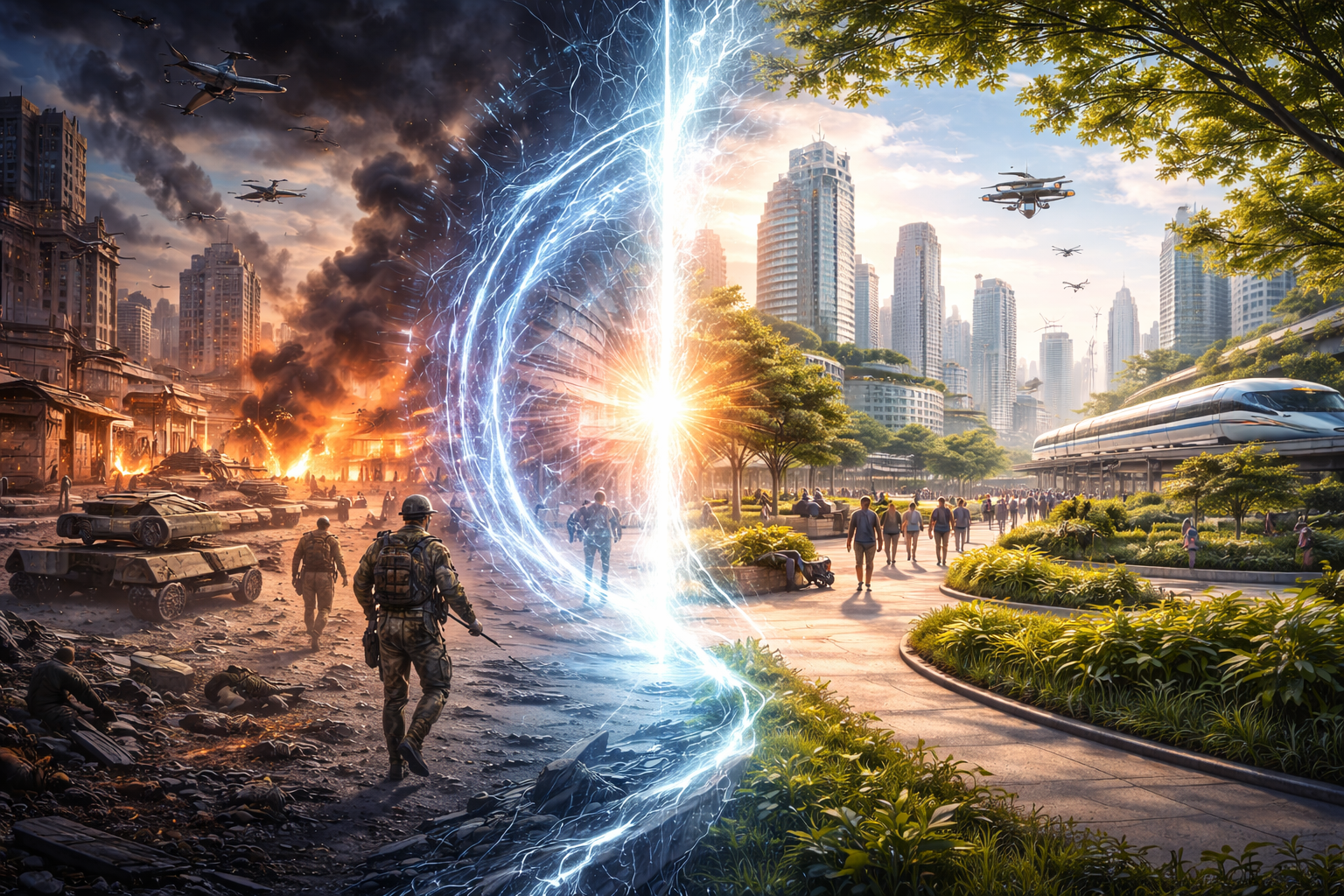 Übergang von Konflikt zu Aufbau