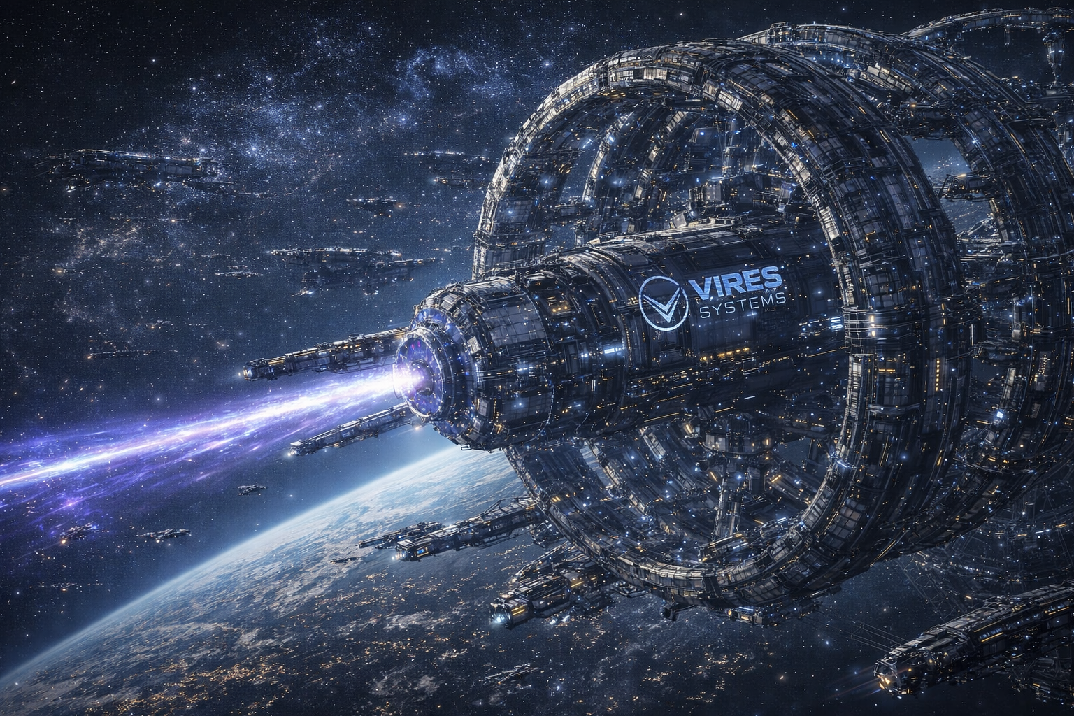 Mehrgenerationenraumschiff im Bau